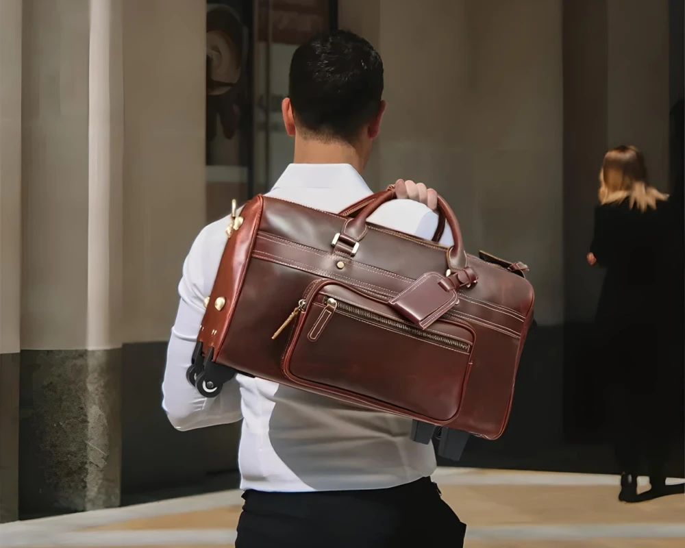 leather carry on luggage