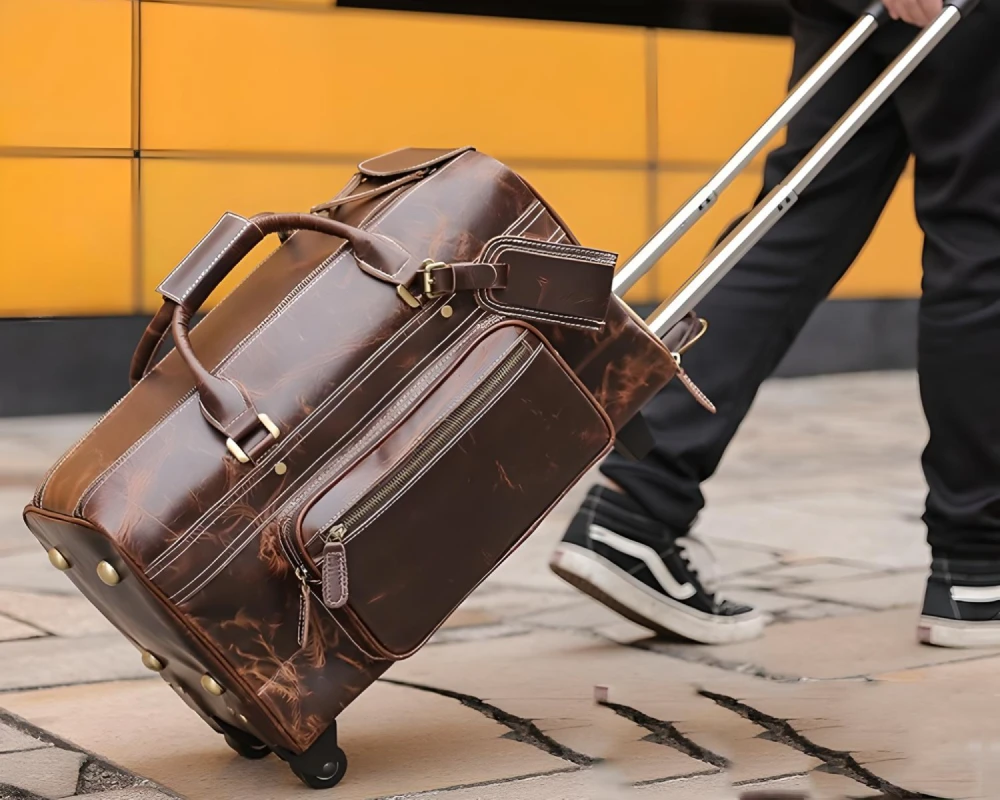 leather carry on luggage