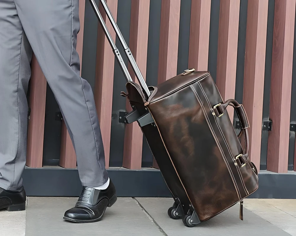 leather carry on luggage